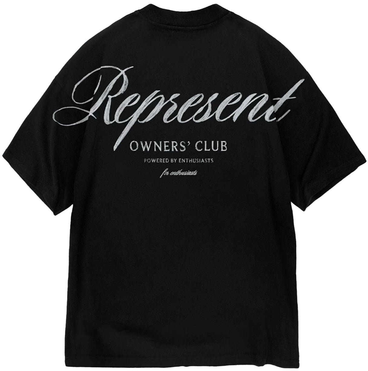 Represent OWNERS CLUB SCRIPT LOGO T-SHIRT BLACK Zwart
