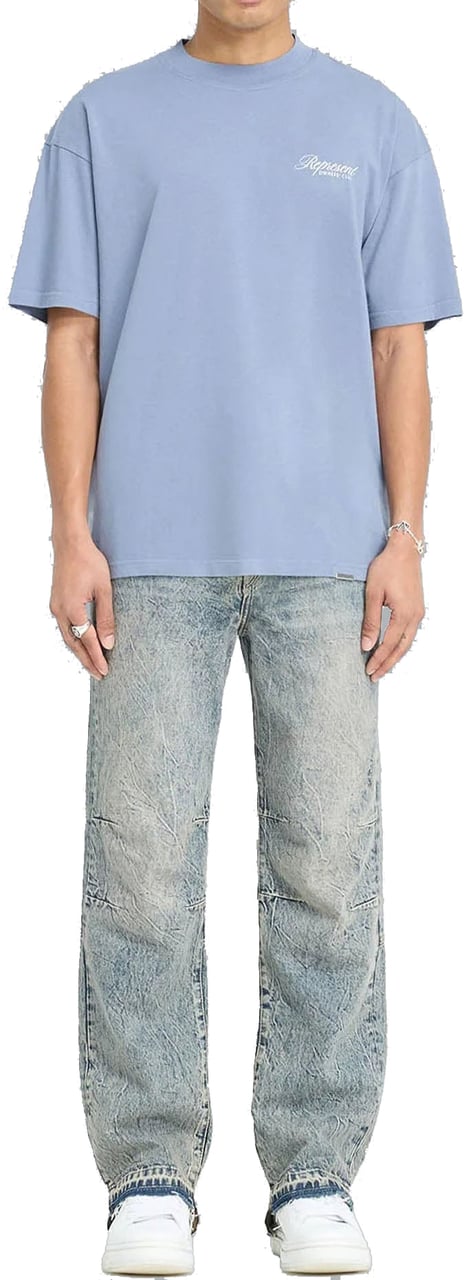 Represent OWNERS CLUB SCRIPT LOGO T-SHIRT BLUE Blauw