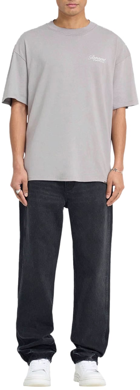 Represent OWNERS CLUB SCRIPT LOGO T-SHIRT LIGHT GREY Grijs
