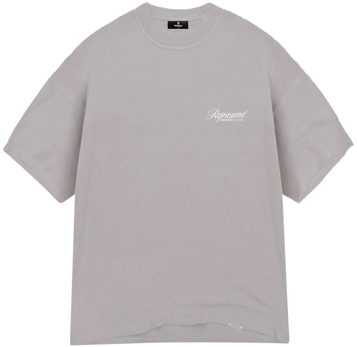 Represent OWNERS CLUB SCRIPT LOGO T-SHIRT LIGHT GREY Grijs