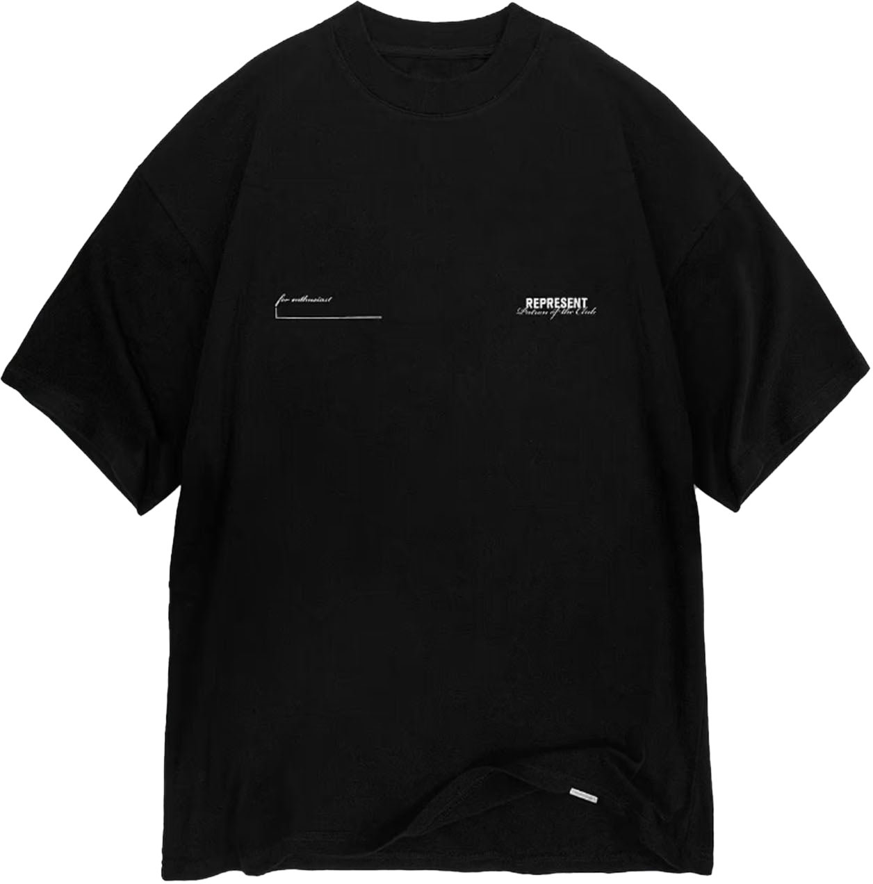 Represent PATRON OF THE CLUB LOGO T-SHIRT BLACK Zwart