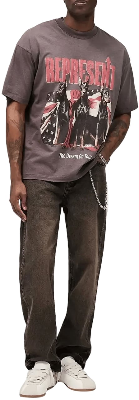 Represent R2 rechte pijpen jeans taupe Taupe