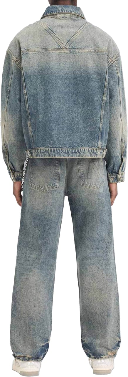 Represent R4 DENIM JACKET LIGHT BLUE Blauw
