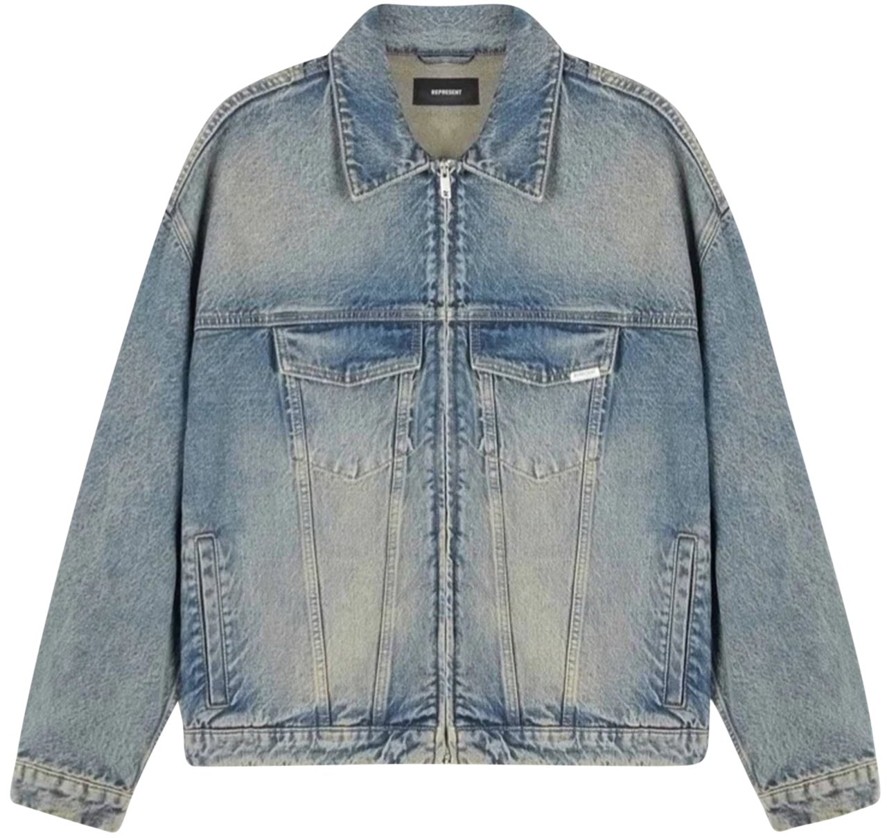 Represent R4 spijkerjasje blauw Lichtblauw