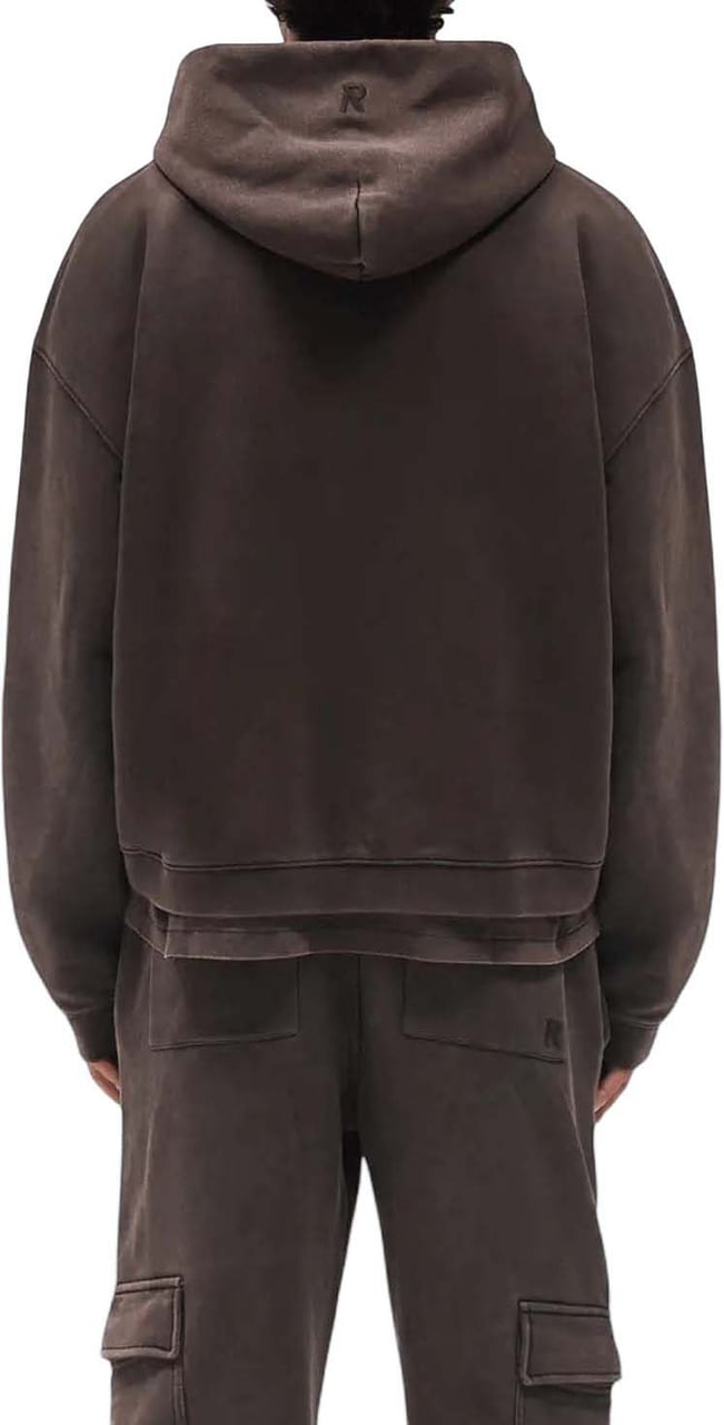 Represent INITIAL BOXY OVERSIZED ZIP THROUGH HOODIE Bruin