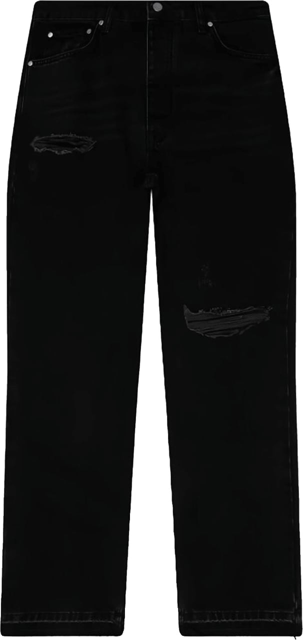 Represent RIPPED HEATON DENIM STRAIGHT JEANS Zwart