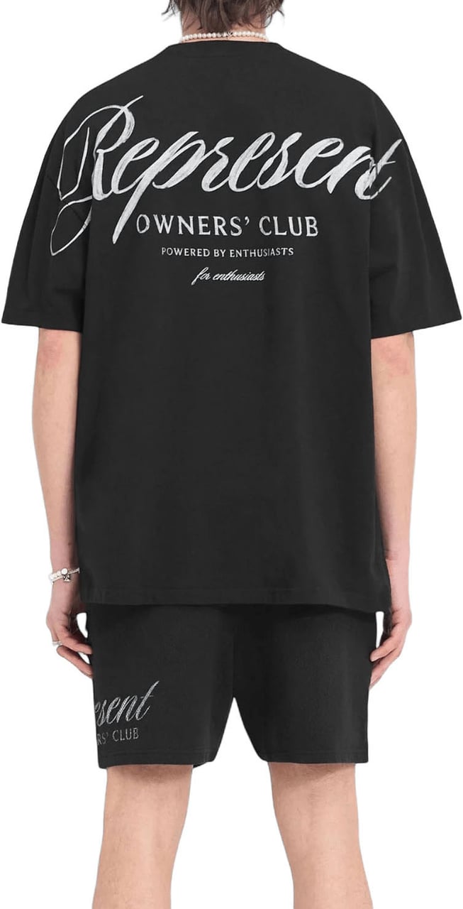 Represent OWNERS CLUB SCRIPT T-SHIRT Zwart