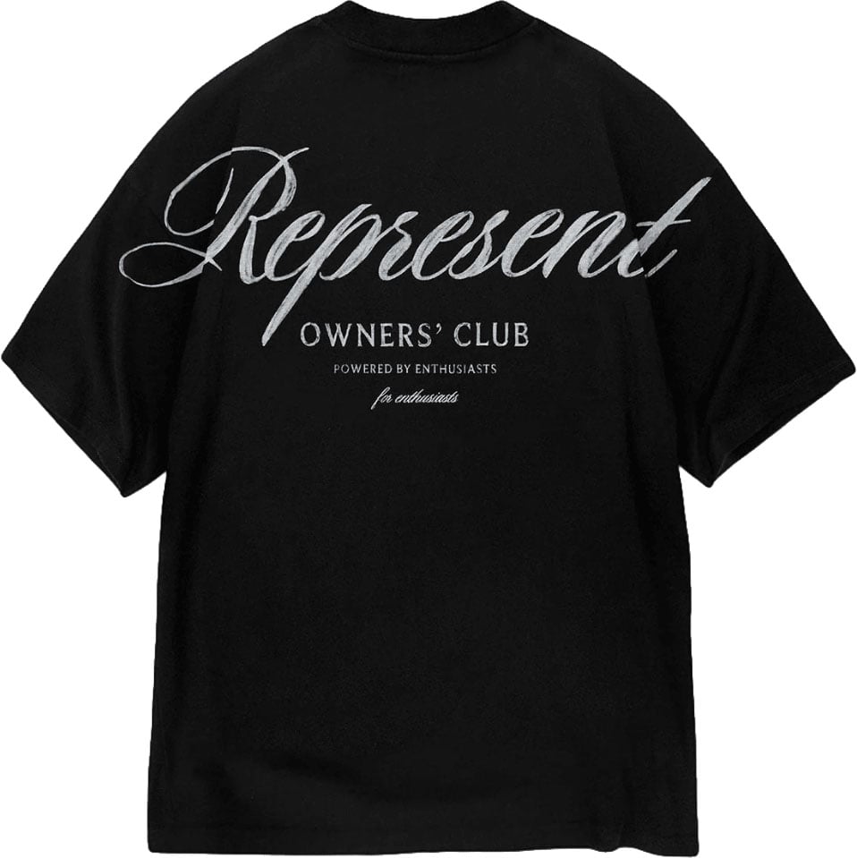 Represent OWNERS CLUB SCRIPT T-SHIRT Zwart