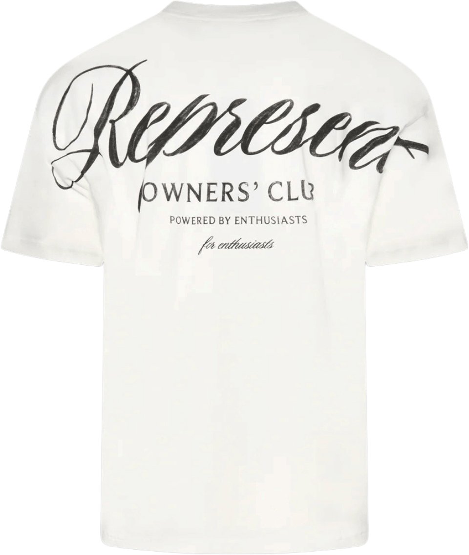 Represent OWNERS CLUB SCRIPT T-SHIRT Wit