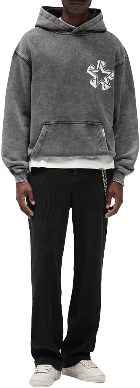 Represent RIBBED HYBRID PANTS BLACK Zwart