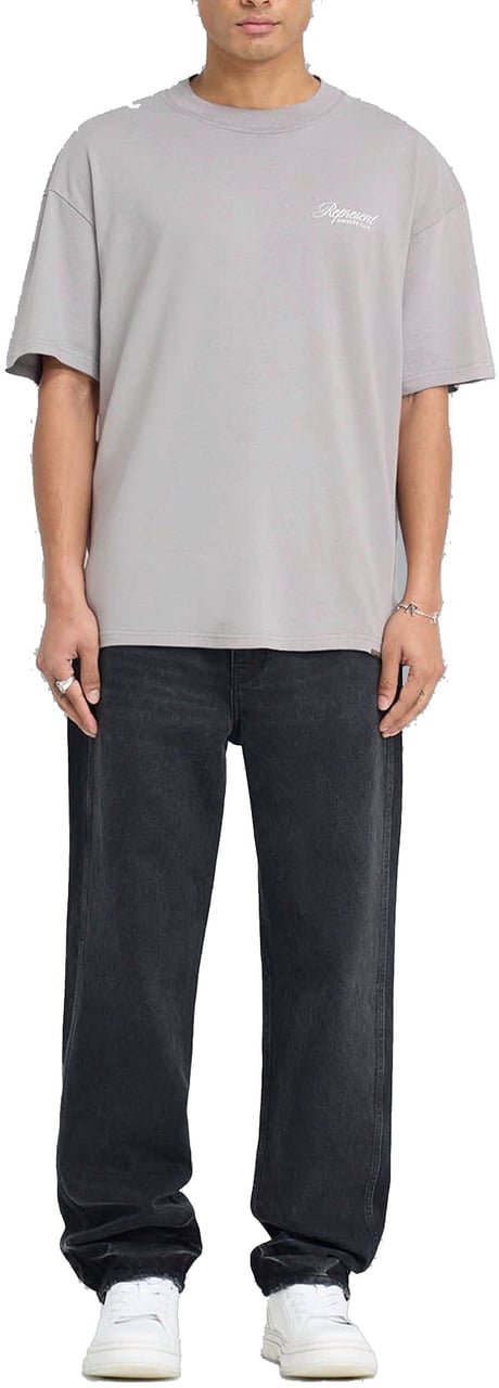 Represent SCRIPT LOGO T-SHIRT LIGHT GREY Grijs