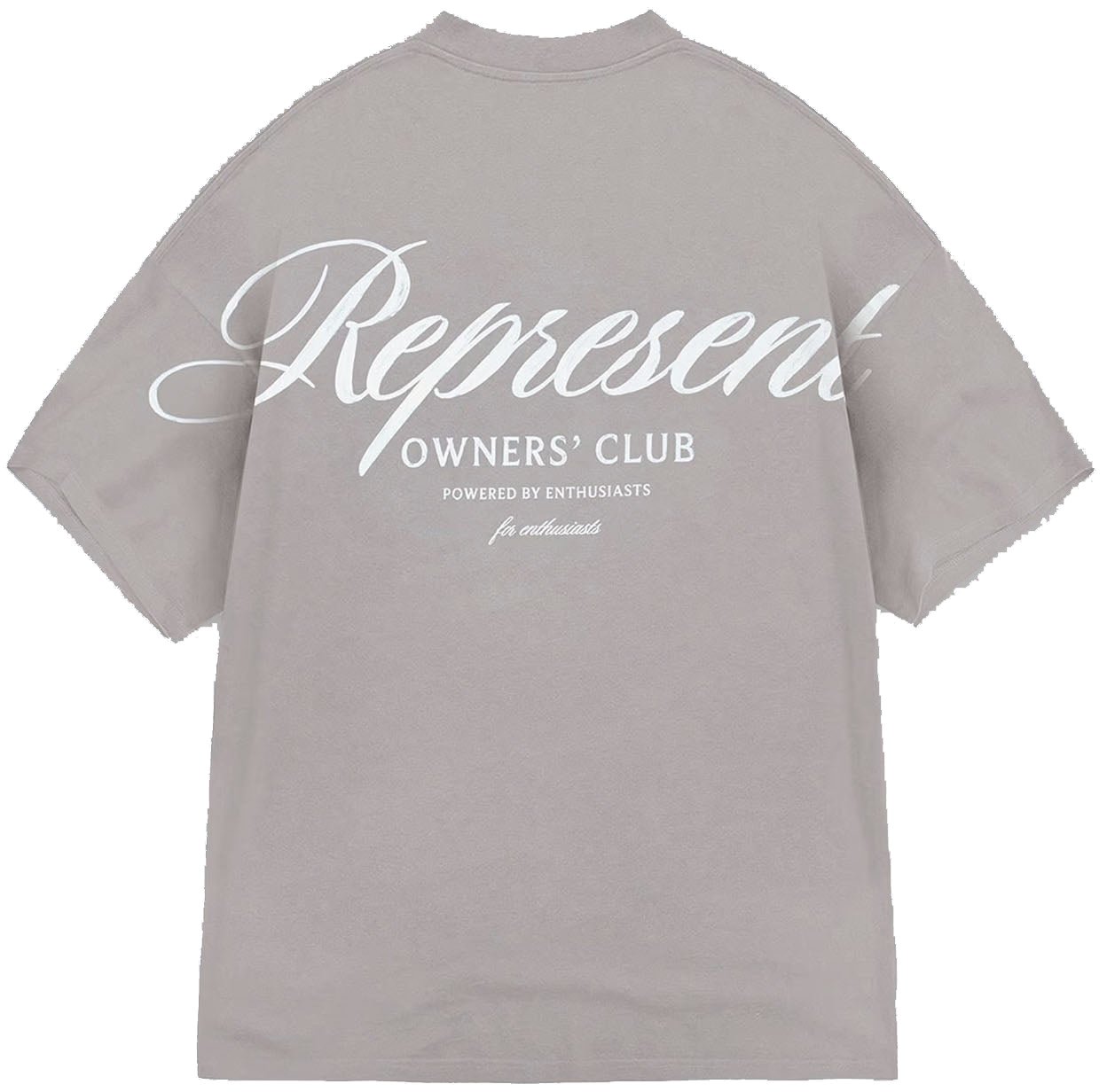 Represent SCRIPT LOGO T-SHIRT LIGHT GREY Grijs