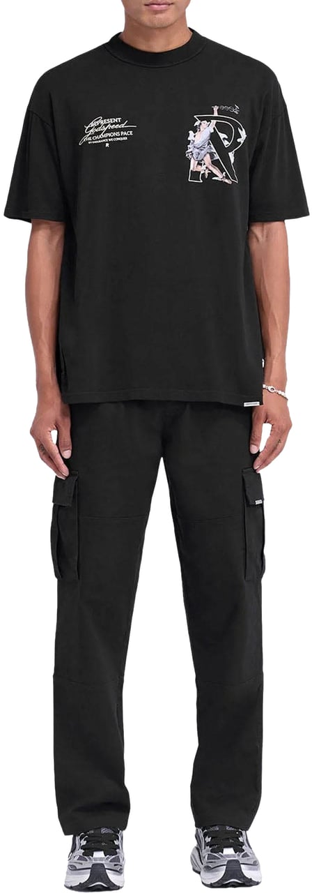 Represent STANDARD CARGO PANTS BLACK Zwart