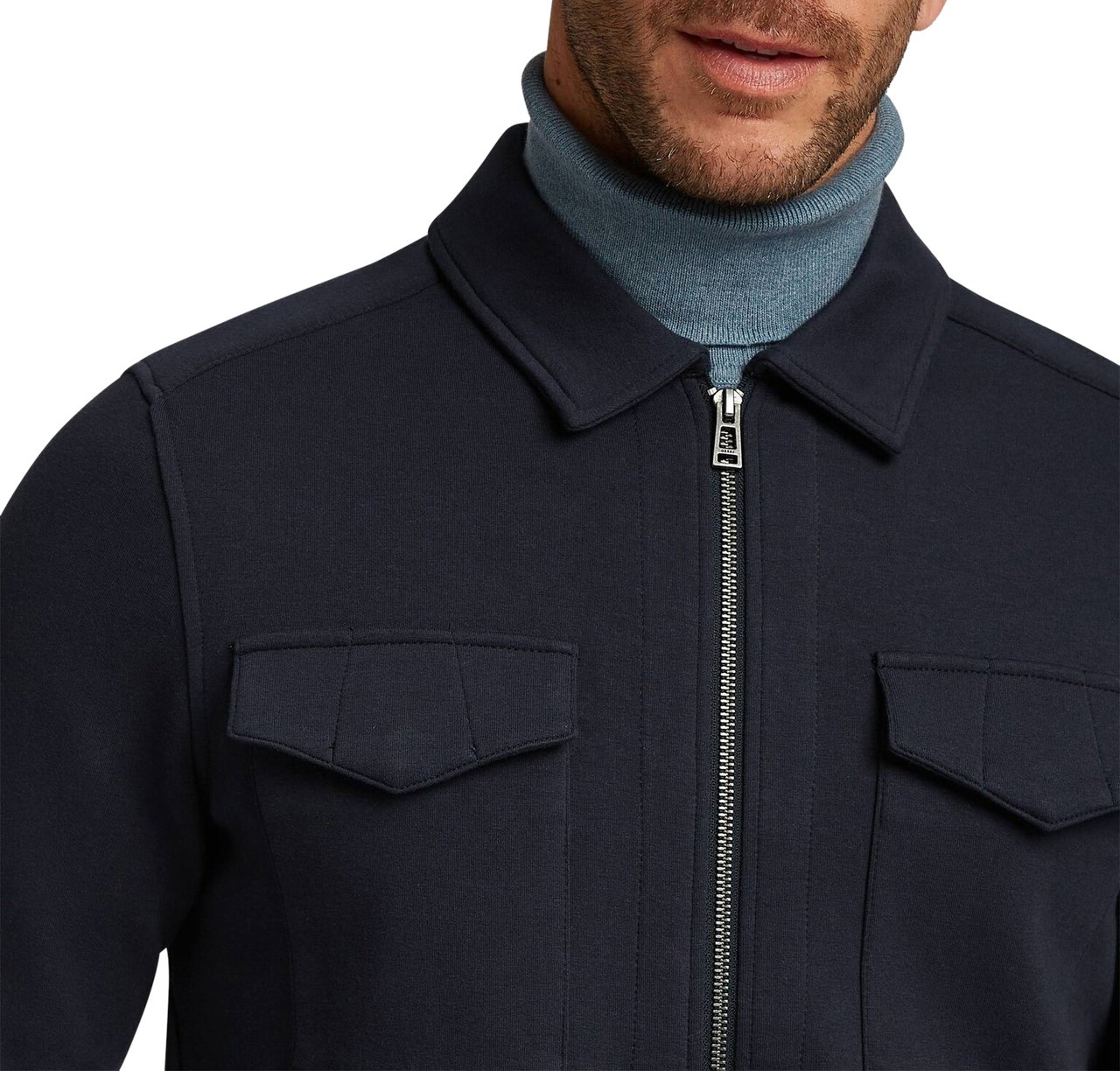 Reset Milos Overshirt Navy Blauw