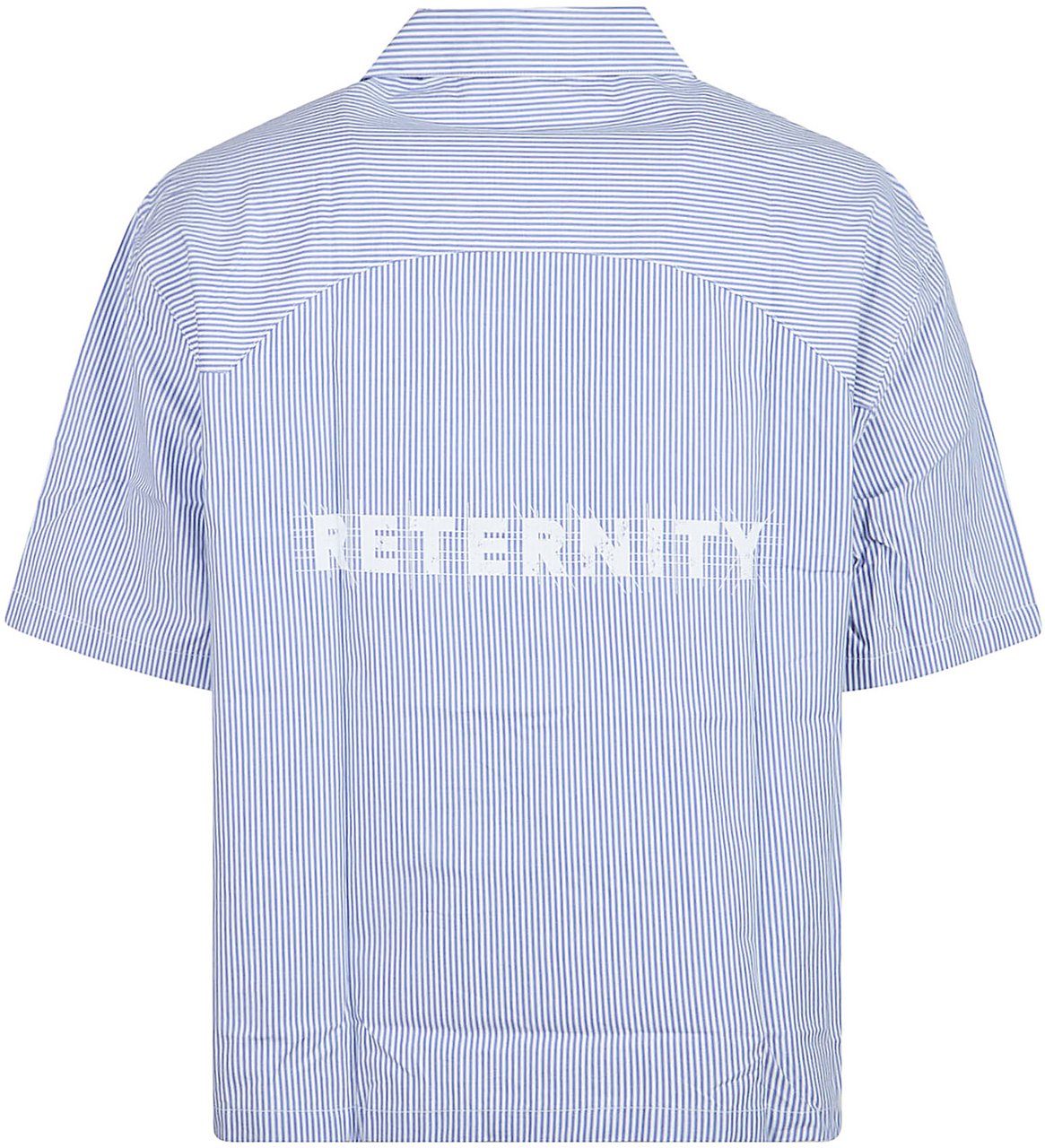 Reternity Construction Button Short Sleeve Shirt Blue Blauw