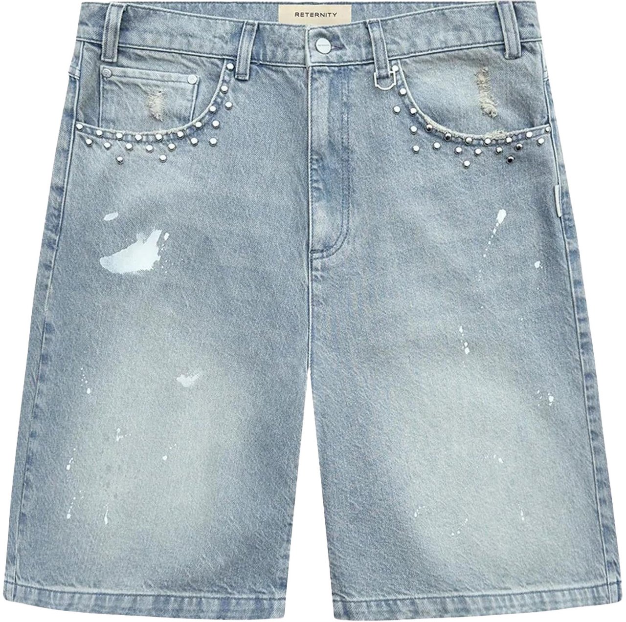 Reternity Heren Studded Jorts Blauw