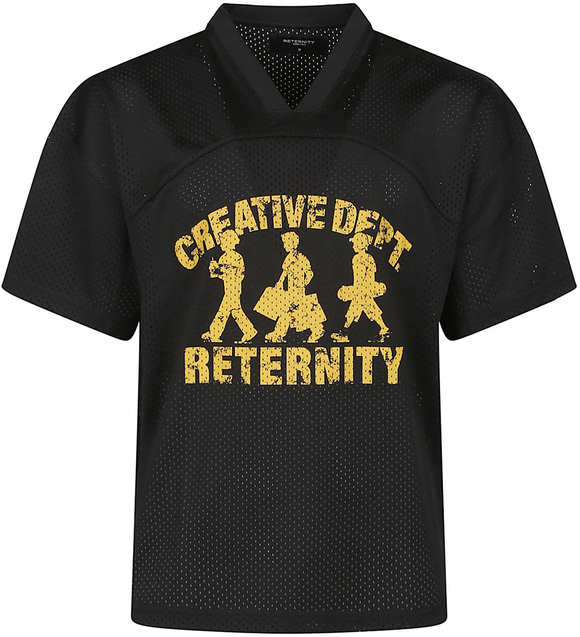 Reternity Creative Department Mesh T-shirt Black Zwart
