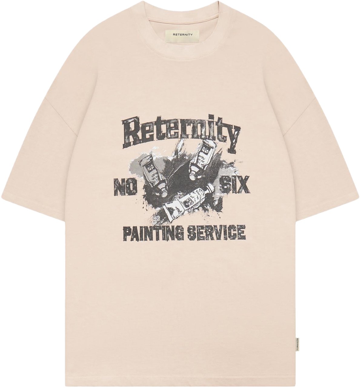 Reternity Heren Painting Service T-Shirt Beige