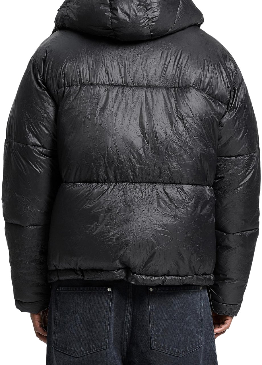 Reternity Heren Wrinkled Puffer Jacket Zwart