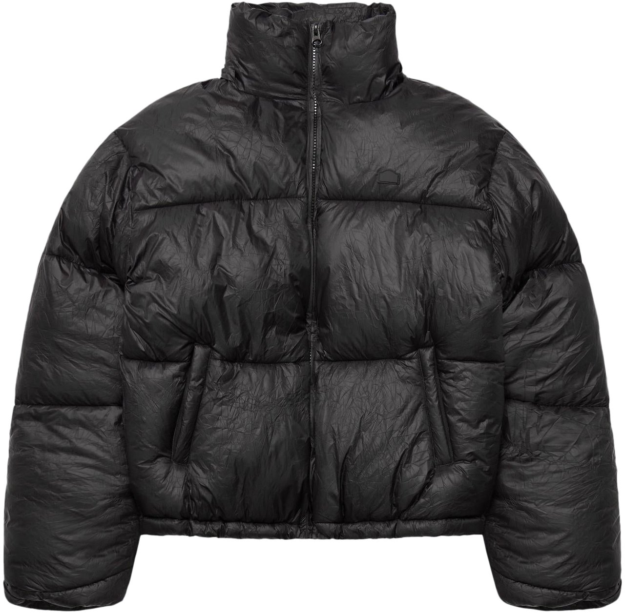 Reternity Heren Wrinkled Puffer Jacket Zwart