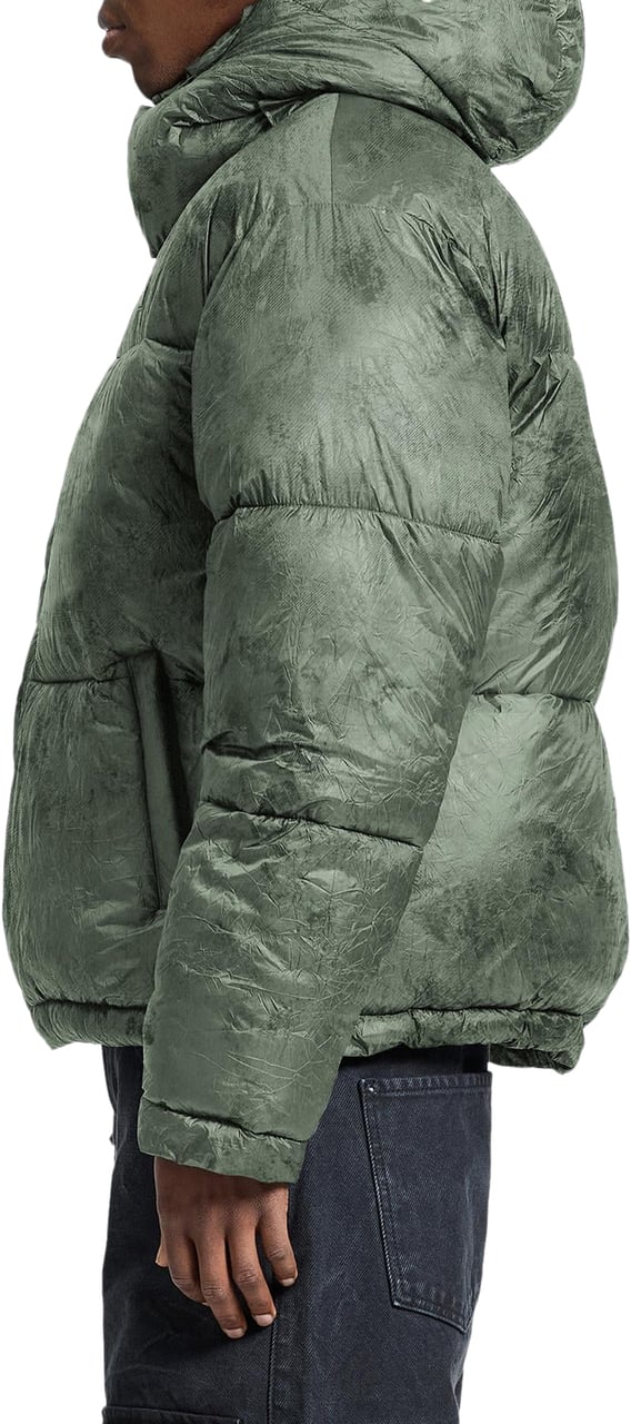 Reternity Heren Wrinkled Puffer Jacket Groen