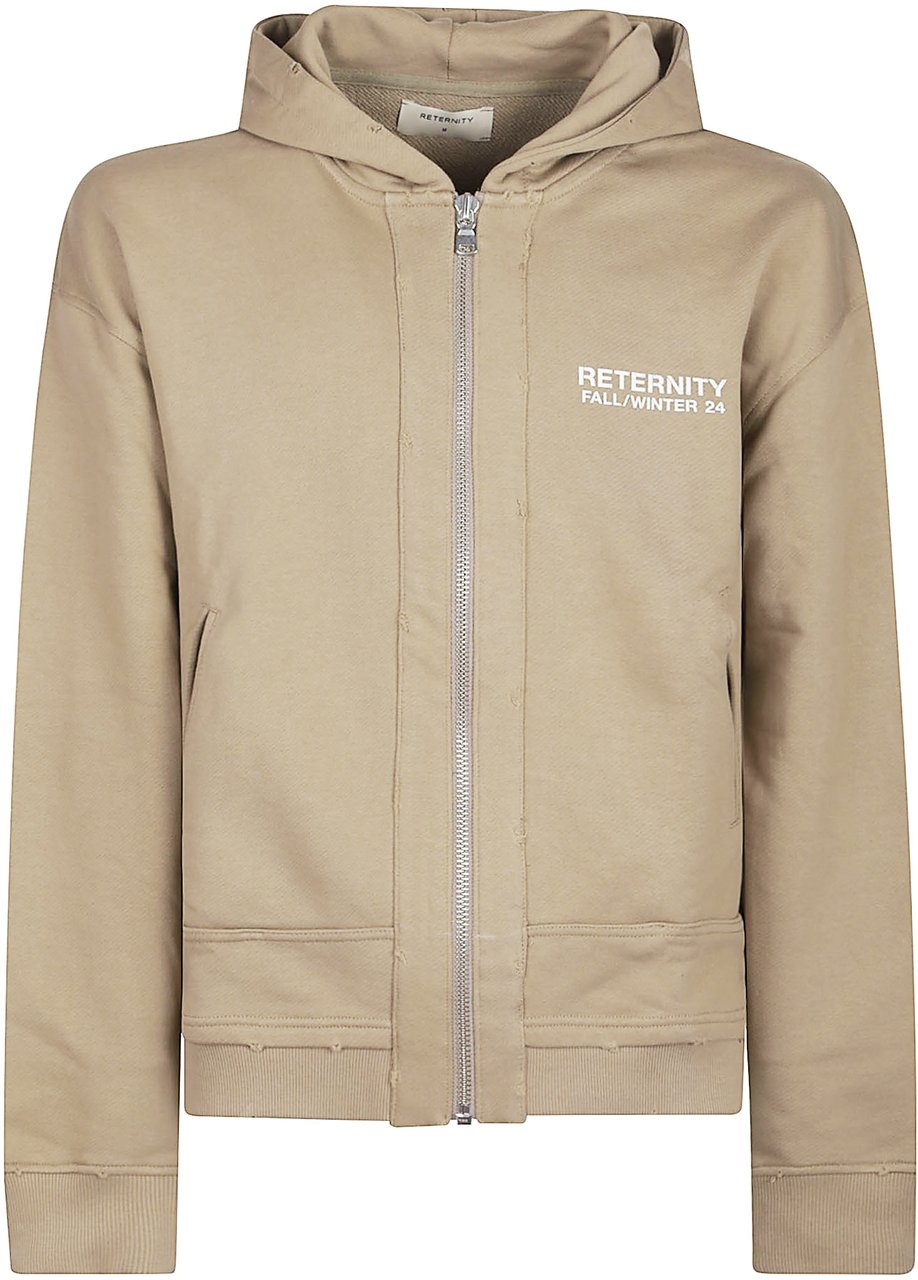 Reternity Ribbed Zip Sweatshirt Brown Bruin