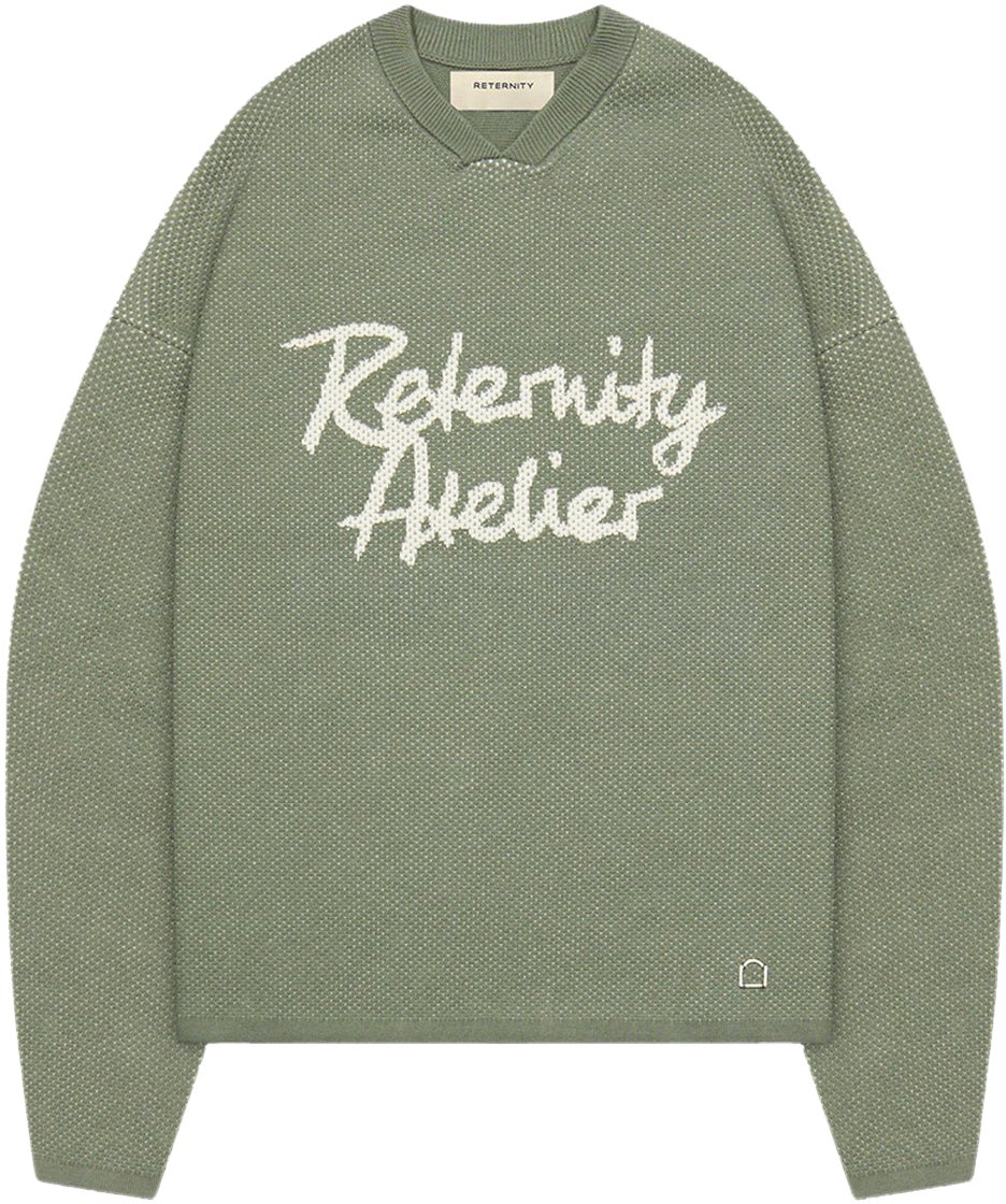 Reternity Maglione Knit Atelier Verde Groen