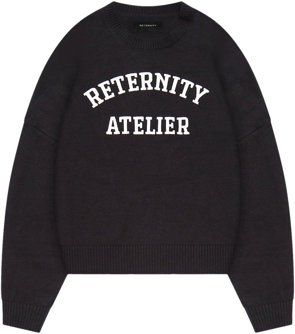 Reternity Maglione Knit Événie Logo Nero Zwart