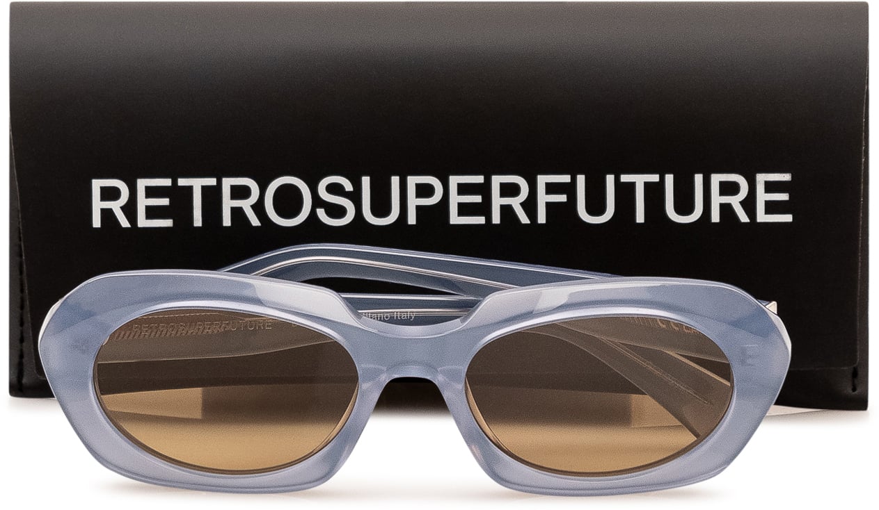RETROSUPERFUTURE Occhiali da Sole Epoca Bella con Montatura Ovale Lichtgrijs