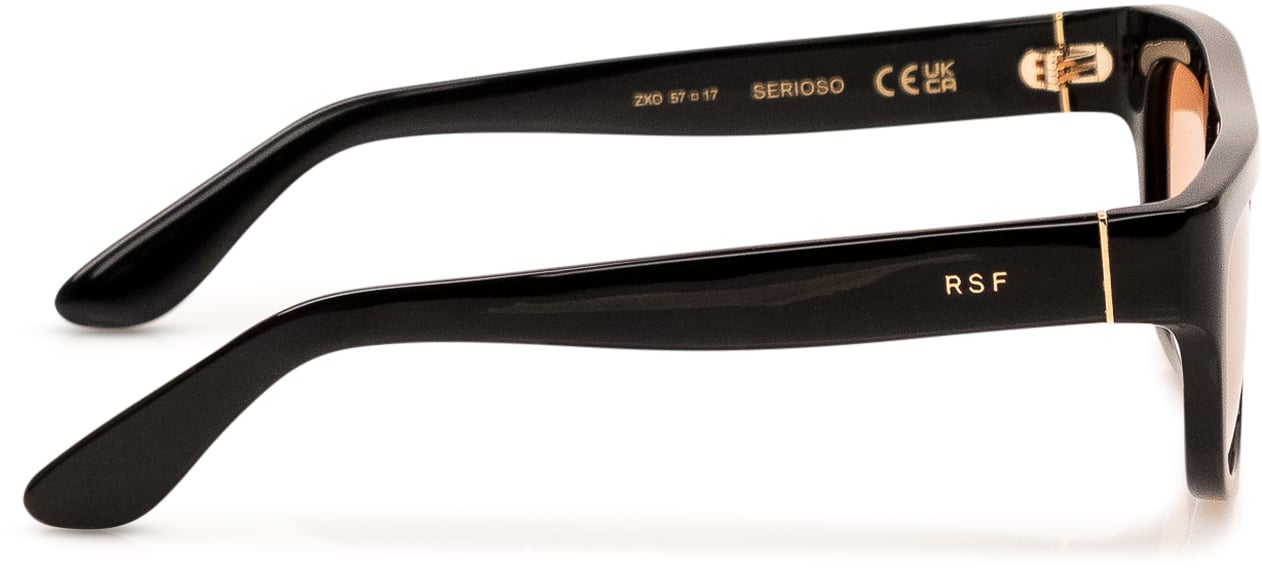 RETROSUPERFUTURE Occhiali da Sole Serioso Refined con Montatura Rettangolare Zwart