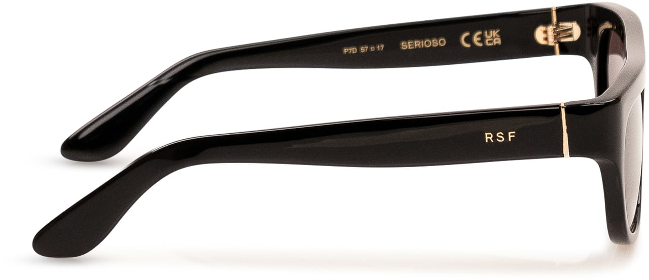 RETROSUPERFUTURE Occhiali da Sole Serioso con Montatura Rettangolare Zwart
