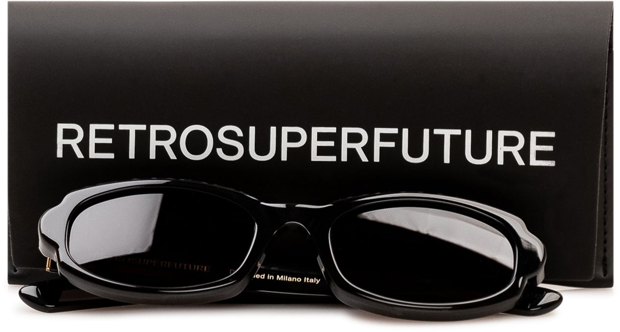 RETROSUPERFUTURE Occhiali da Sole Esatto con Montatura Ovale Zwart