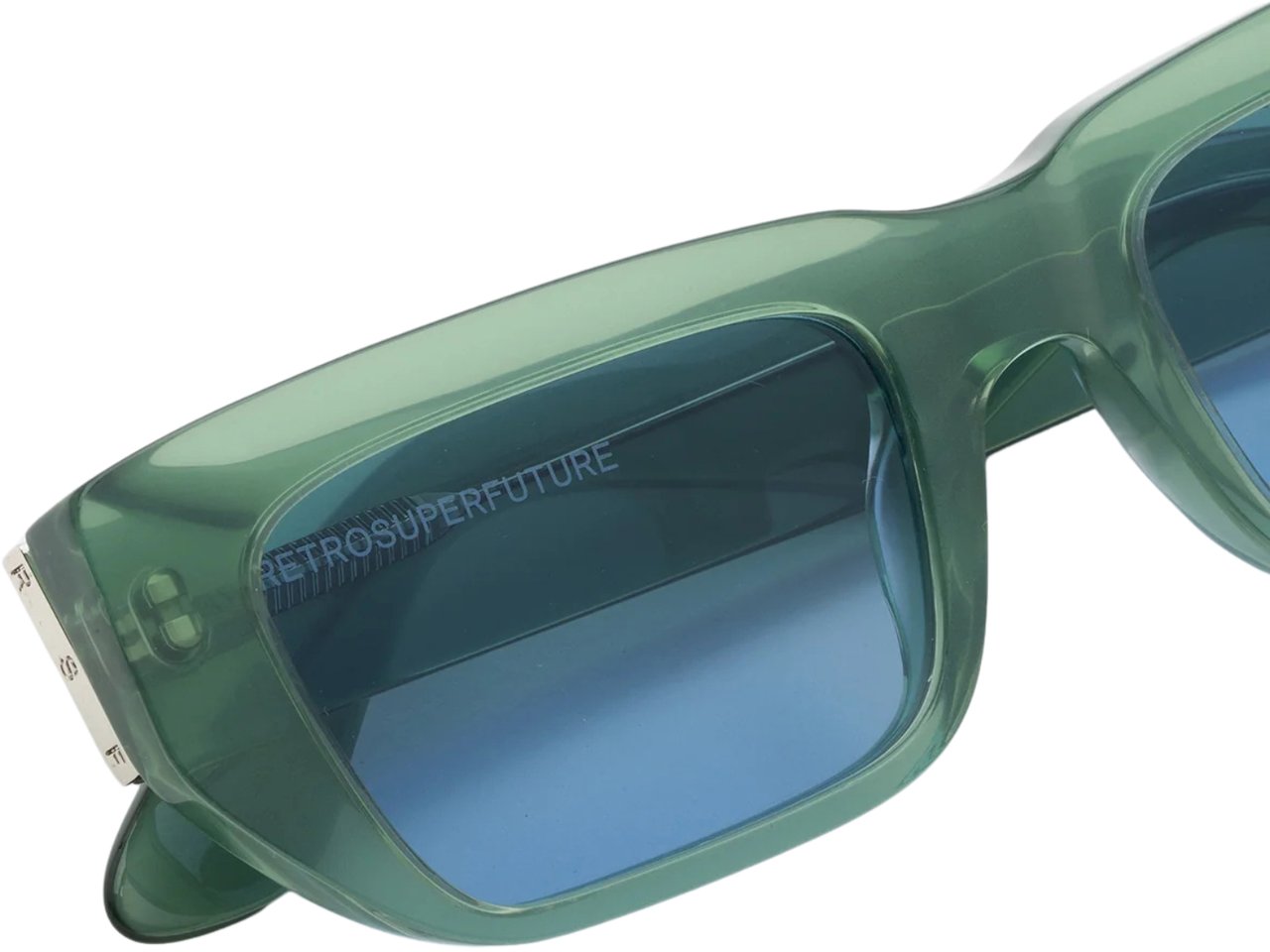 RETROSUPERFUTURE Sunglasses With Sage Green Acetate Frame Grijs