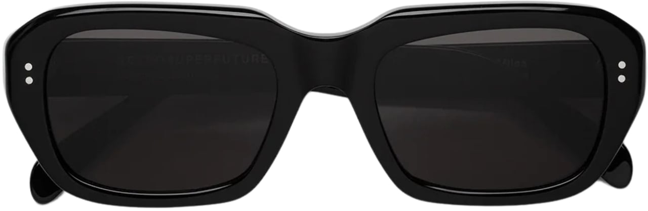 RETROSUPERFUTURE Miles Black Rectangular Eyewear Zwart