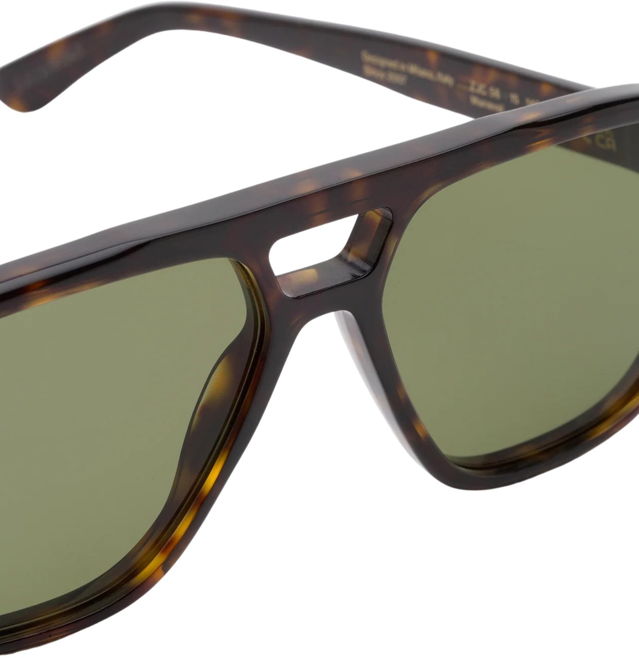RETROSUPERFUTURE Rectangular Acetate Sunglasses With Cut-Out Bridge Zwart