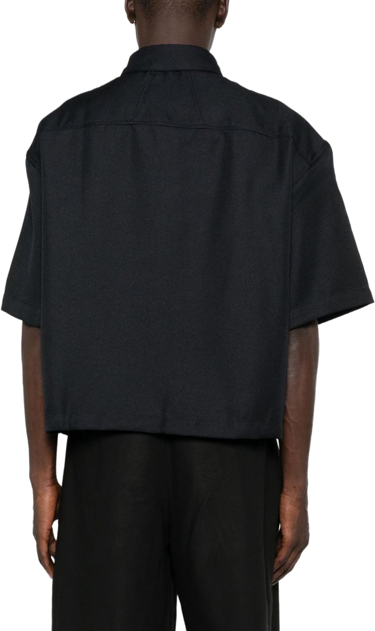 Rhude Cropped Black Shirt Zwart