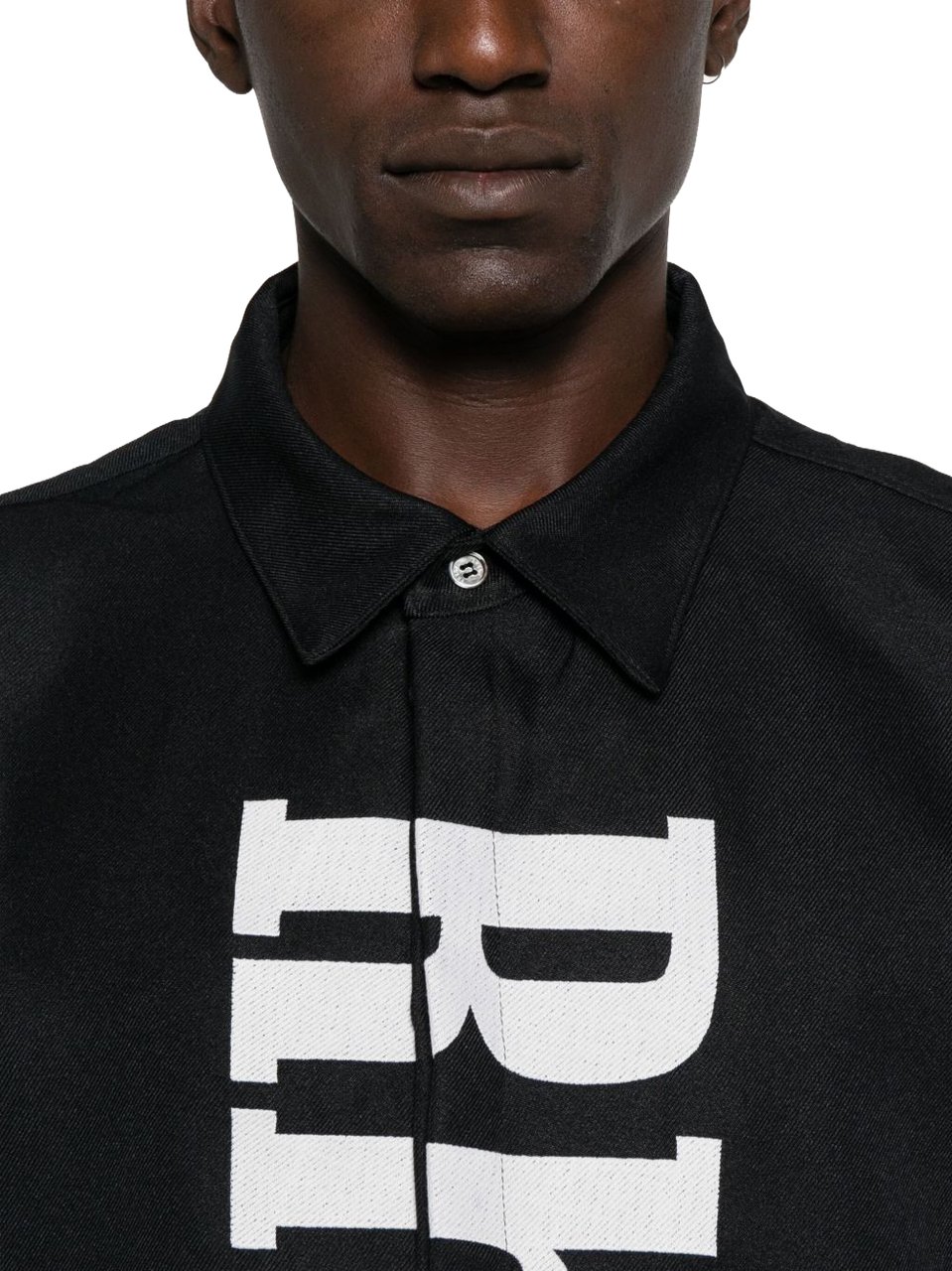 Rhude Cropped Black Shirt Zwart