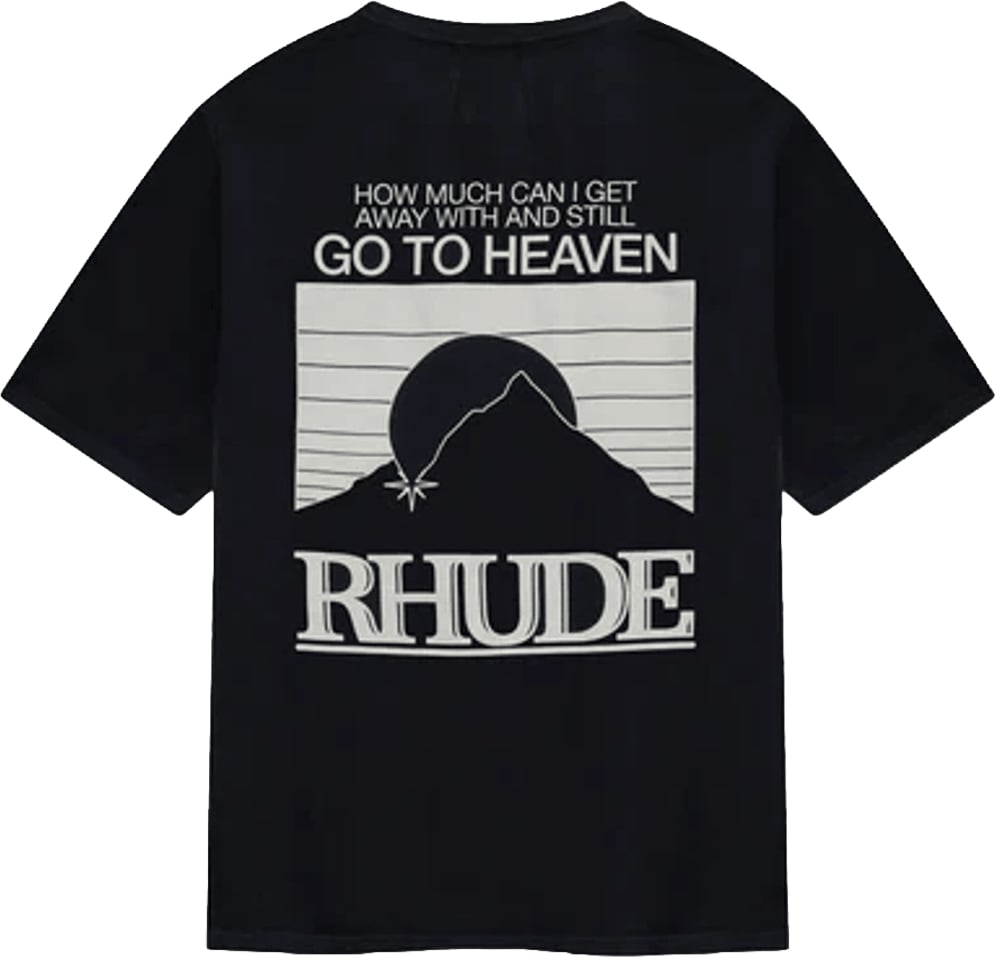 Rhude MOONLIGHT PACK T-SHIRT VINTAGE ZWART/WIT Zwart