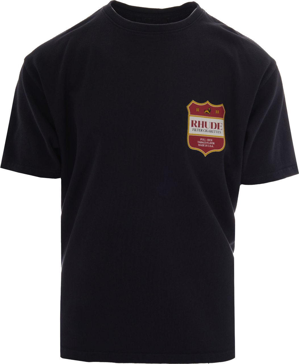 Rhude T-Shirts And Polos Vintage Black / Red / Yellow Zwart