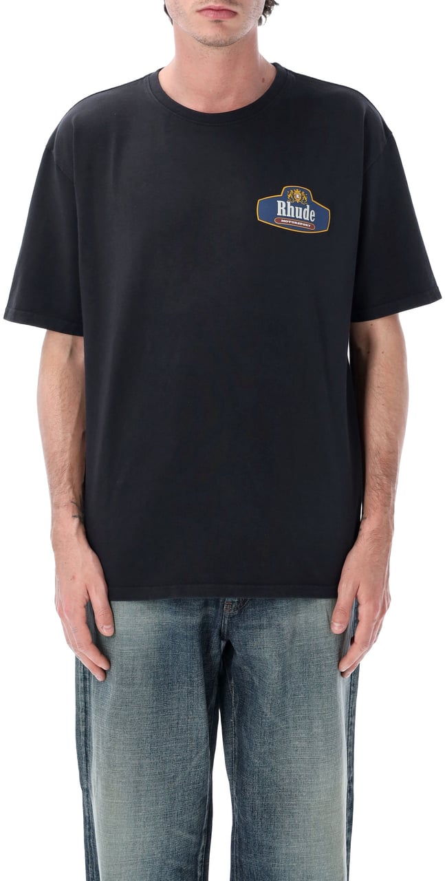 Rhude Racing Crest Tee Vintage Black Donkergrijs