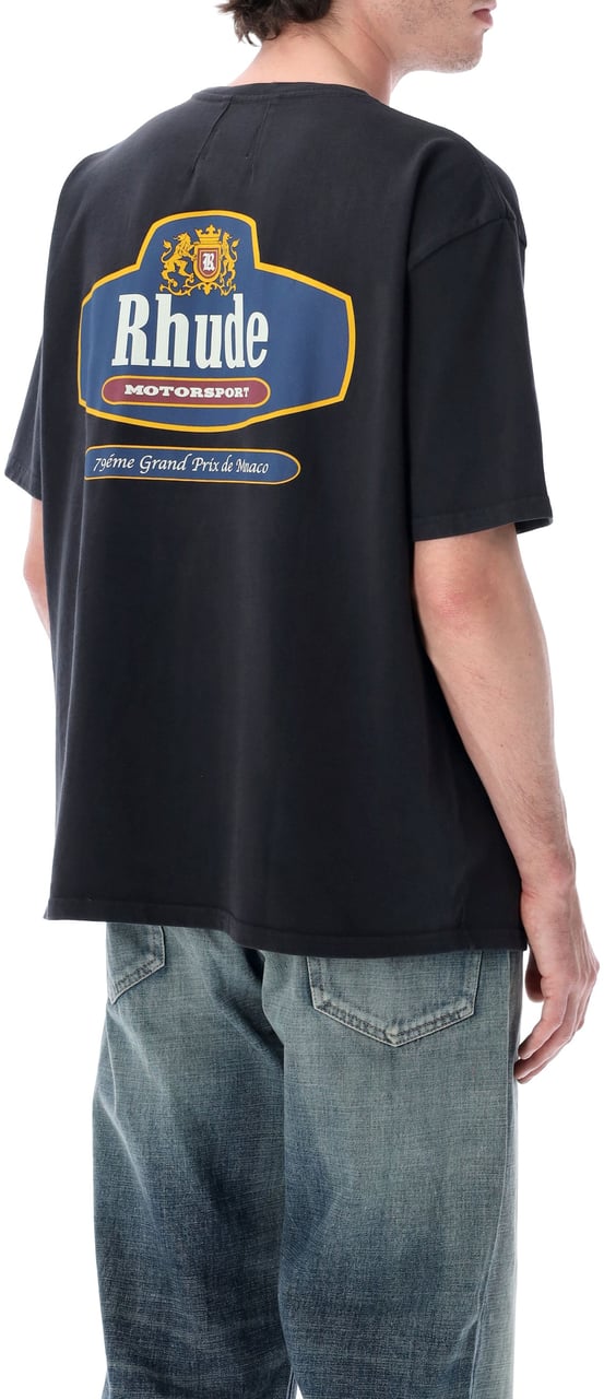 Rhude Racing Crest Tee Vintage Black Donkergrijs