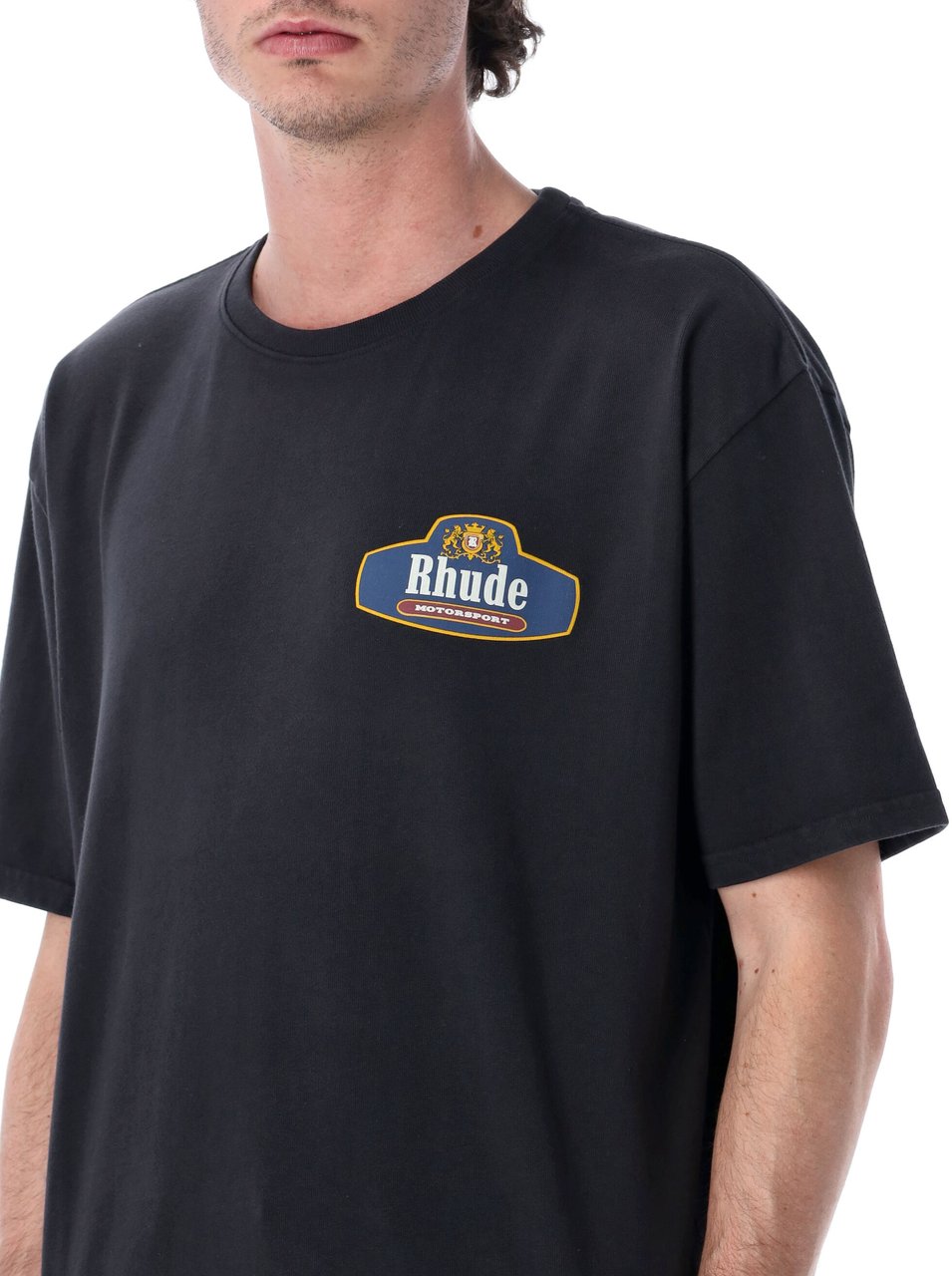 Rhude Racing Crest Tee Vintage Black Donkergrijs