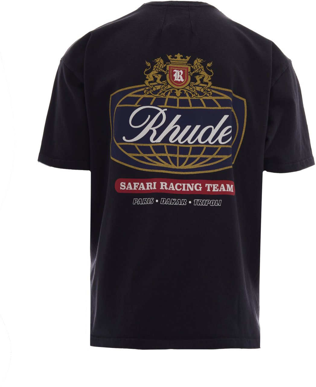 Rhude T-Shirts And Polos Vintage Black / Blue / Red Zwart