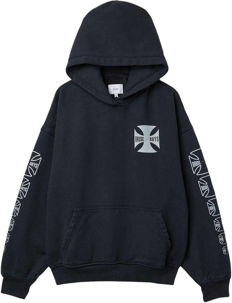 Rhude BOYS LOGO PRINT HOODIE Zwart