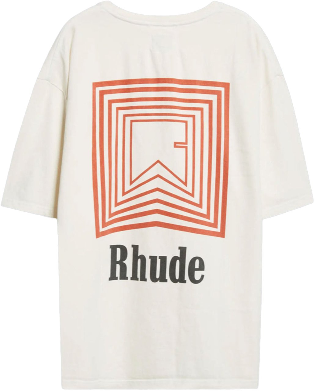 Rhude CHEVRON LOGO PRINT T-SHIRT Wit