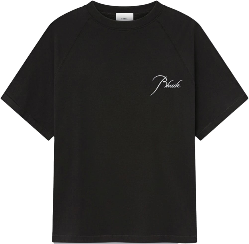 Rhude CLASSIQUE LOGO RAGLAN T-SHIRT Zwart