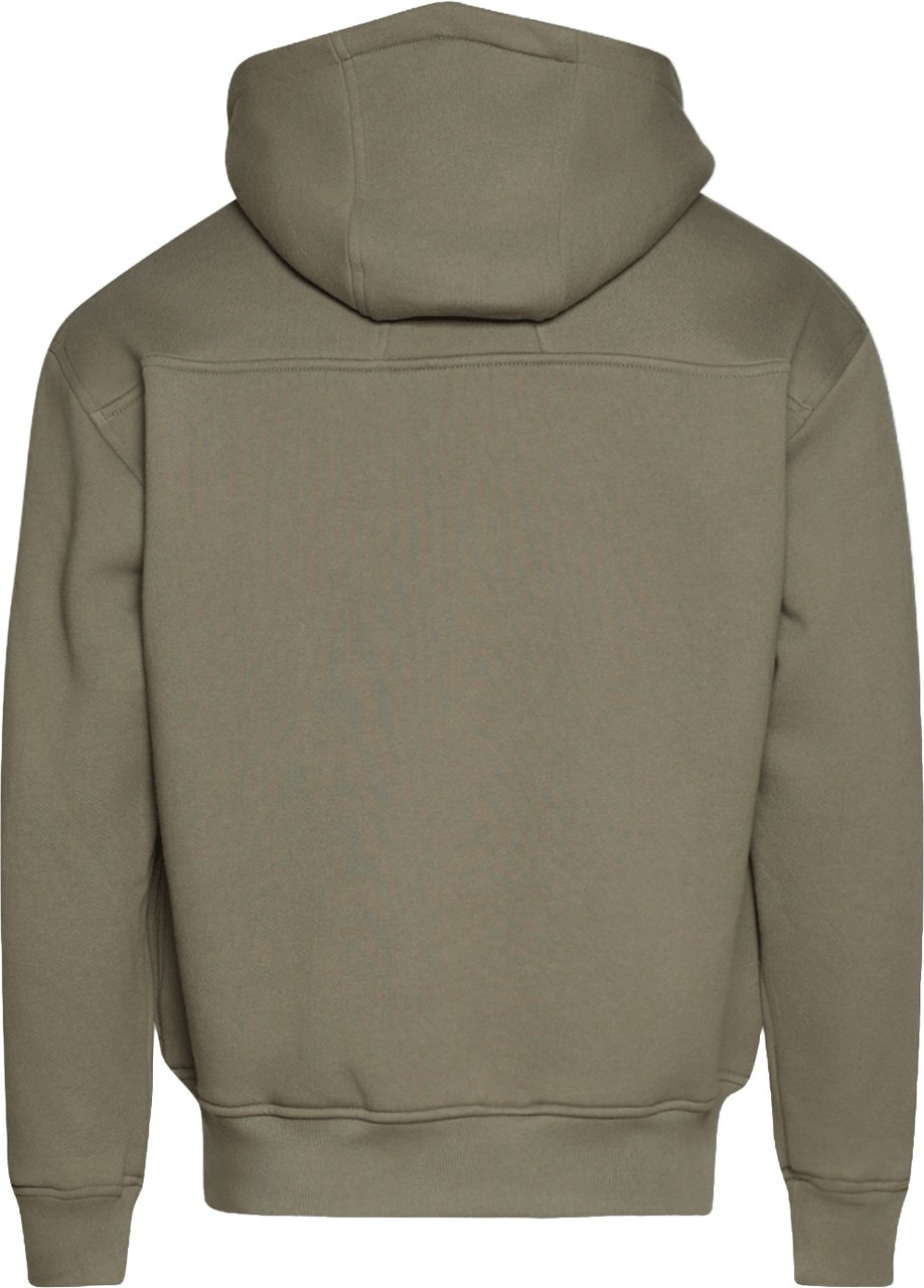 Rhude Klassieke hoodie met rits, mosgroen/zwart Lime