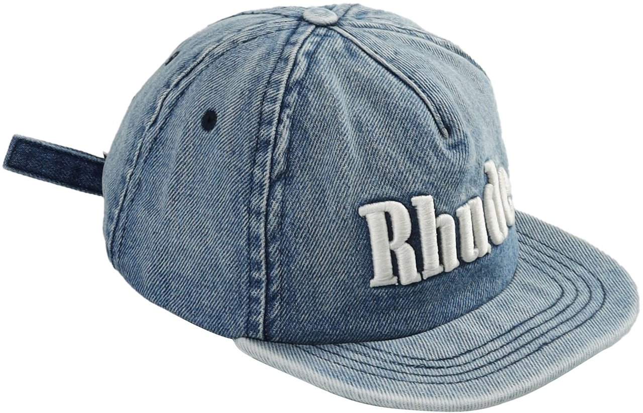 Rhude LOGO DENIM CAP Blauw