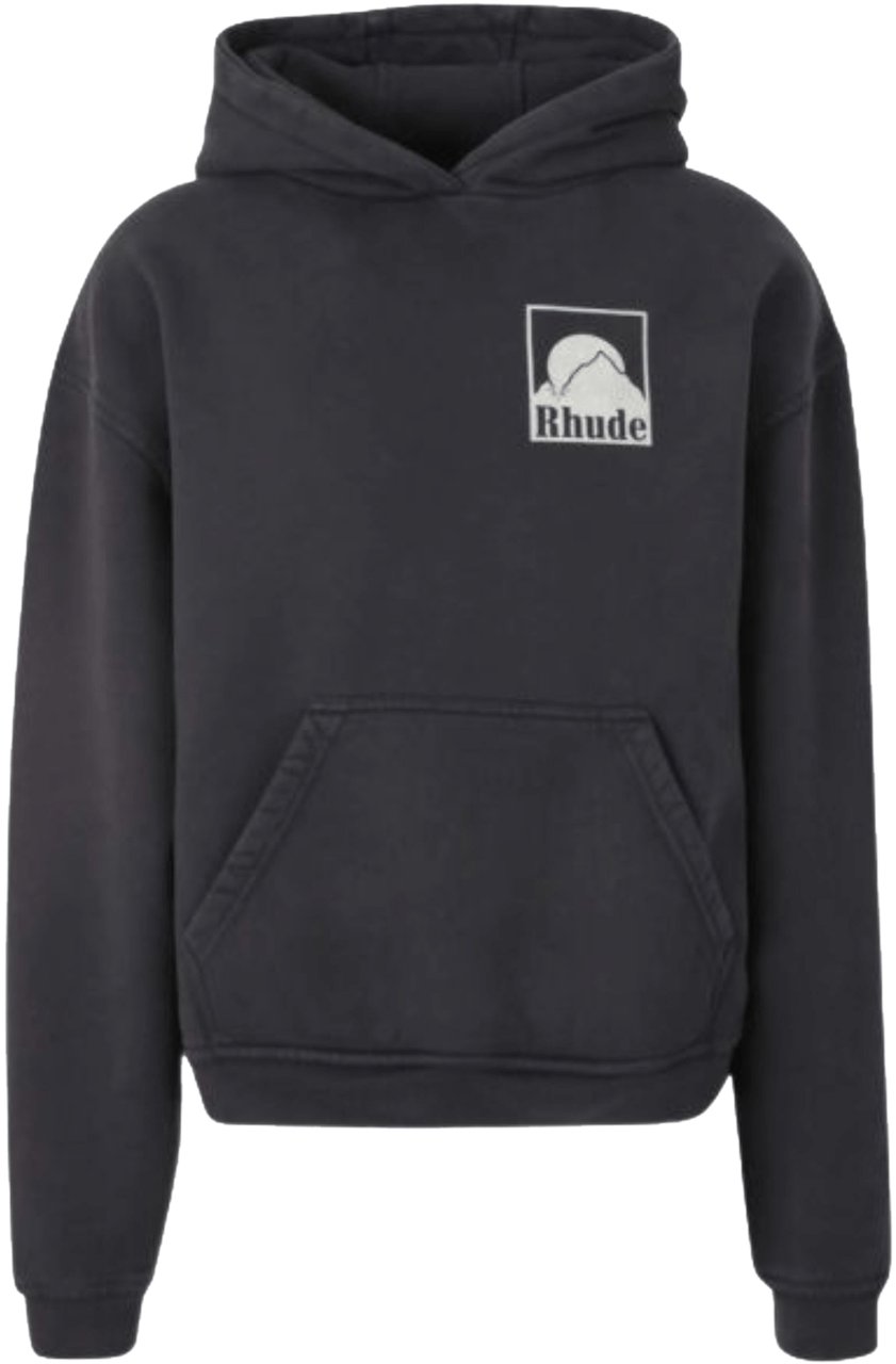 Rhude MOONLIGHT PACK HOODIE VINTAGE ZWART/WIT Donkergrijs