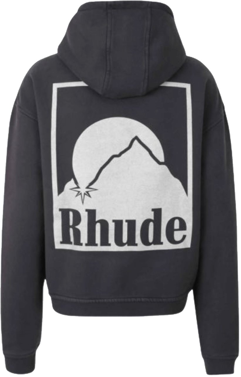 Rhude MOONLIGHT PACK HOODIE VINTAGE ZWART/WIT Donkergrijs